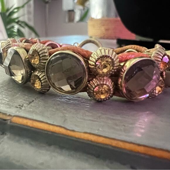 Bling Gold Tone Toggle Bracelet - Picture 5 of 11